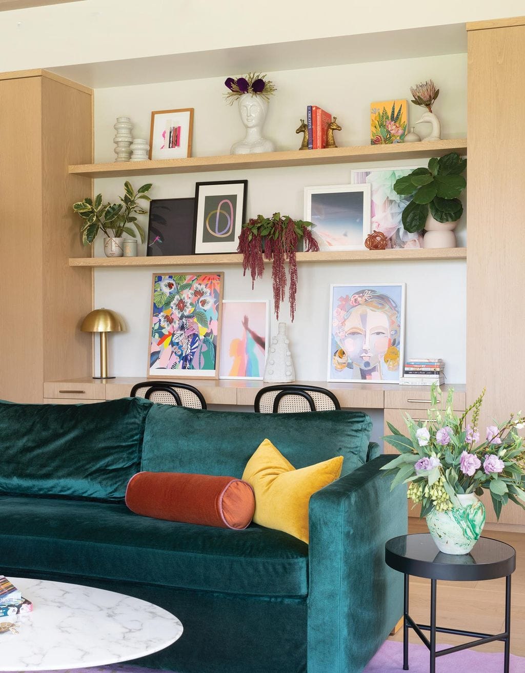 Visiting Joy Cho's home living room in Los Angeles with California Closets