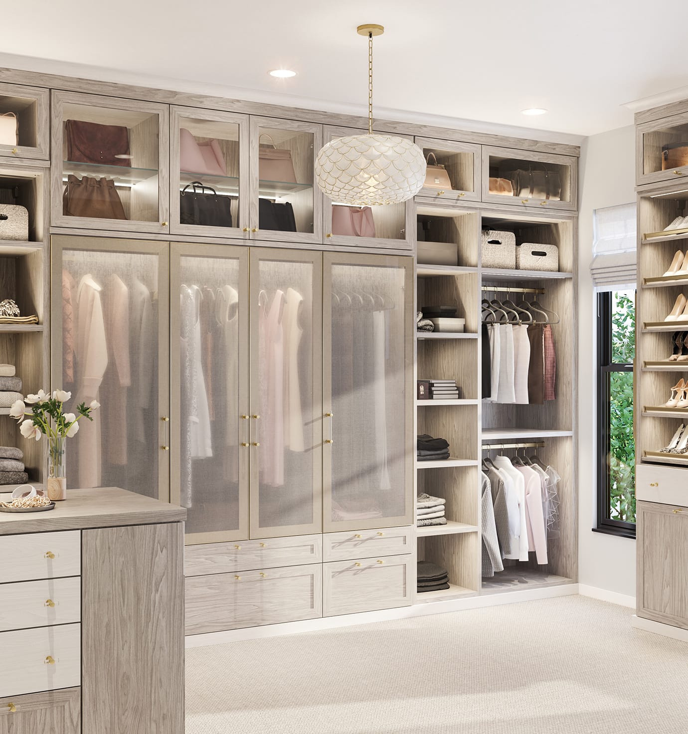 Smart storage solutions for an organized walk-in closet by California Closets