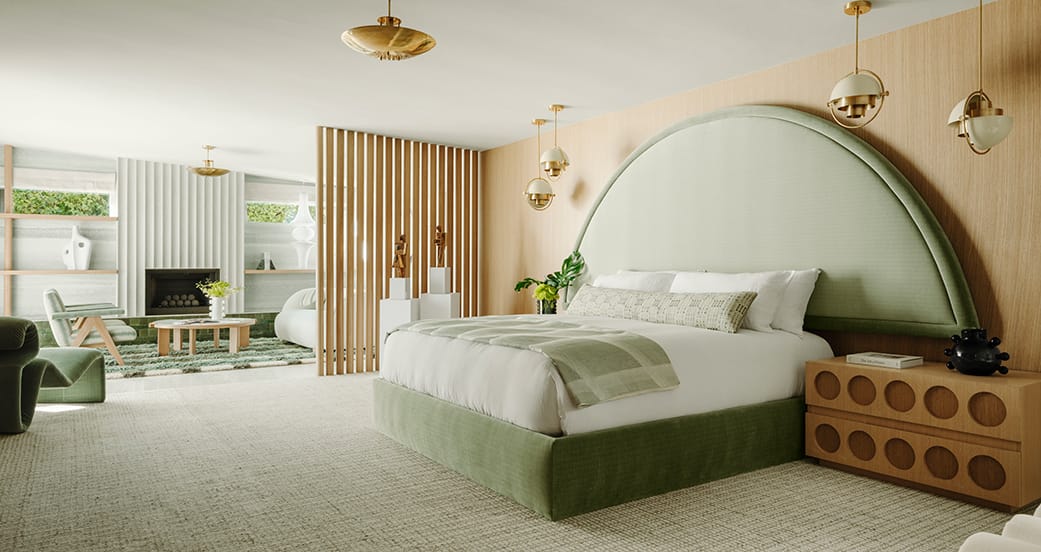 Adam West's glamours Palm Springs bedroom design inspiration shared with California Closets