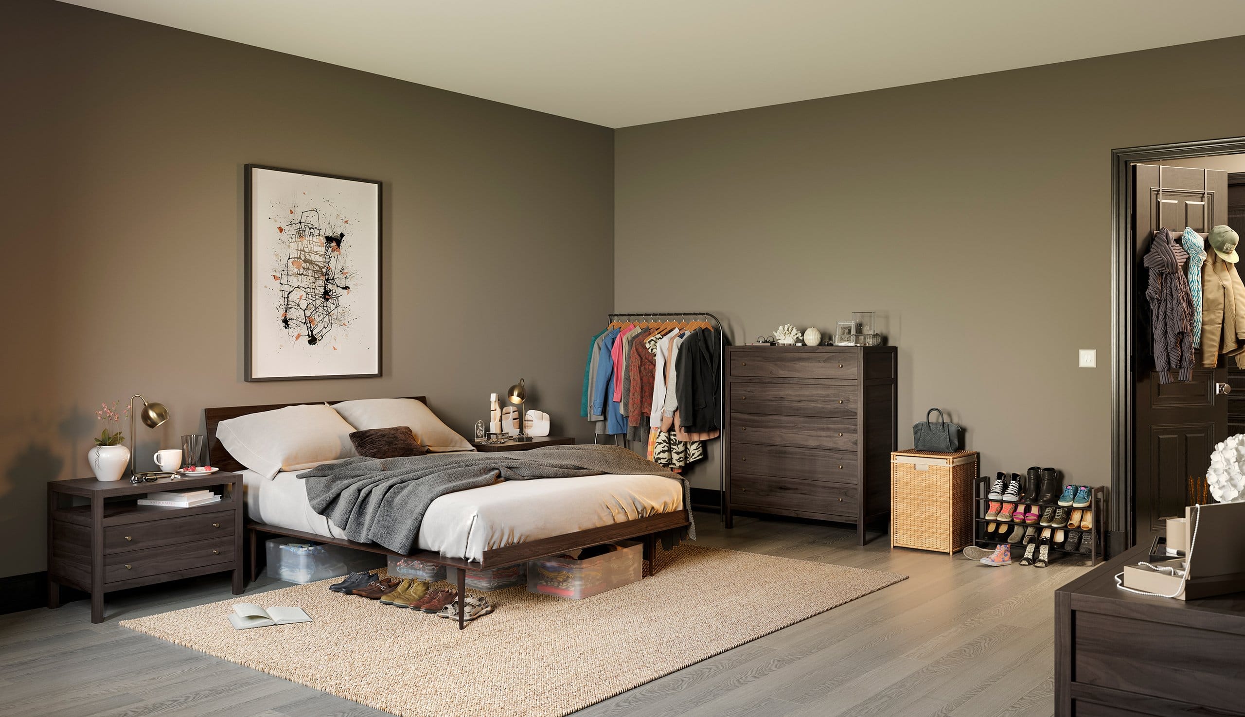 Before bedroom closet storage installation California Closets will renovate